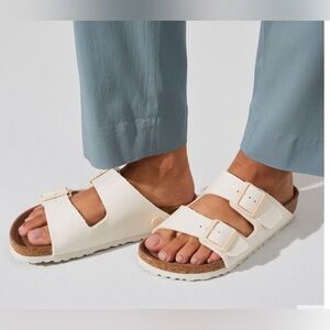 Birkenstock Women's Arizona Rivet Logo Vegan Canvas Sandal